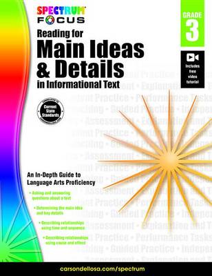 Book cover for Spectrum Reading for Main Ideas and Details in Informational Text