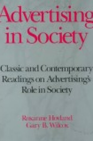 Cover of Advertising in Society