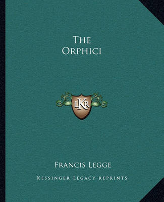 Book cover for The Orphici