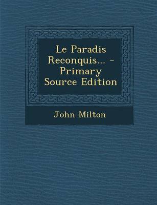 Book cover for Le Paradis Reconquis...