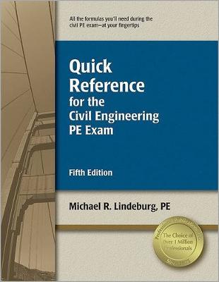 Book cover for Quick Reference for the Civil Engineering PE Exam