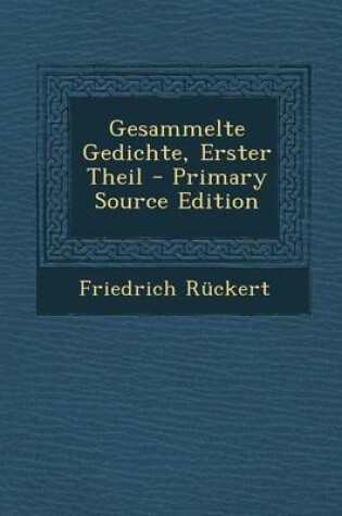 Cover of Gesammelte Gedichte, Erster Theil