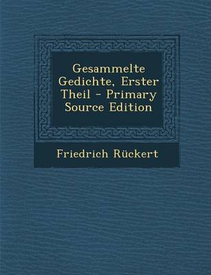 Book cover for Gesammelte Gedichte, Erster Theil