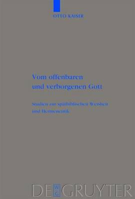 Cover of Vom Offenbaren Und Verborgenen Gott