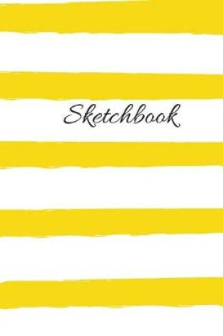 Cover of Sketchbook with Yellow Stripes, 120 Pages, (8.5"x11")