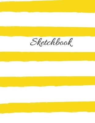 Book cover for Sketchbook with Yellow Stripes, 120 Pages, (8.5"x11")