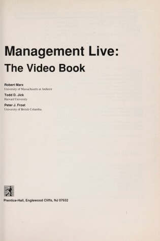 Cover of Management Live