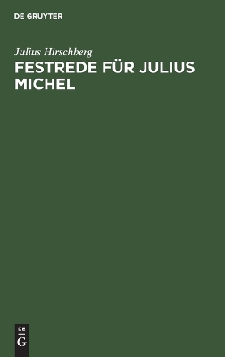 Book cover for Festrede Für Julius Michel