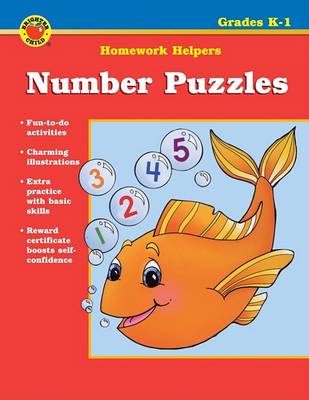 Book cover for Number Puzzles Homework Helper, Grades K-1