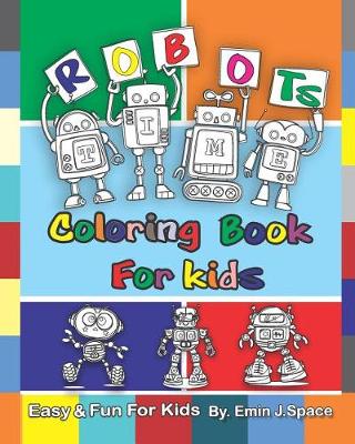 Cover of Robots Cartoon Coloring Book