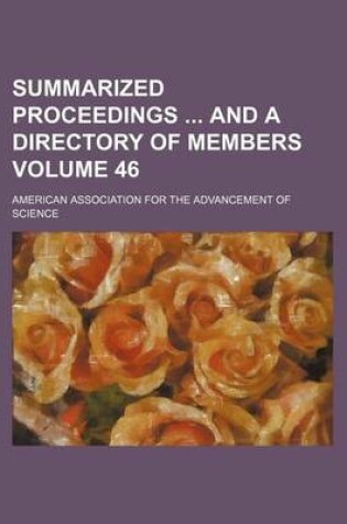 Cover of Summarized Proceedings and a Directory of Members Volume 46