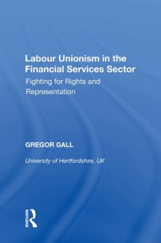 Cover of Labour Unionism in the Financial Services Sector