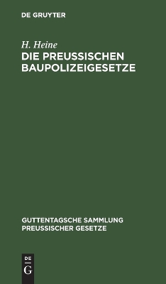 Book cover for Die Preußischen Baupolizeigesetze