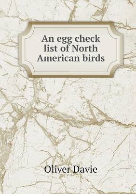 Book cover for An egg check list of North American birds