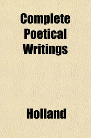 Cover of Complete Poetical Writings