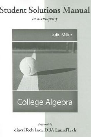 Cover of Students Solutions Manual to Accompany College Algebra