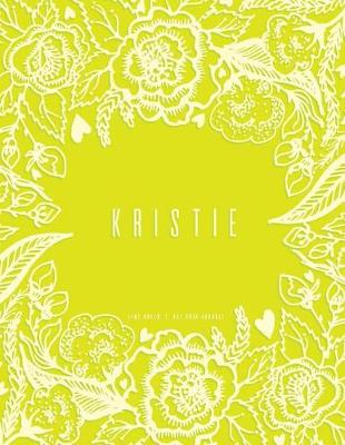 Book cover for Kristie - Lime Green Dot Grid Journal