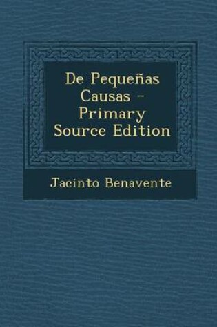 Cover of de Pequenas Causas