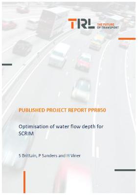 Book cover for Optimisation of water flow depth for SCRIM