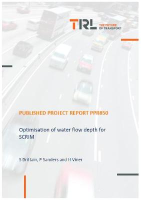 Cover of Optimisation of water flow depth for SCRIM