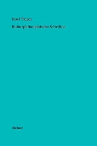 Cover of Werke / Kulturphilosophische Schriften