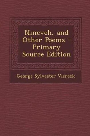 Cover of Nineveh, and Other Poems