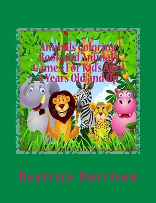 Book cover for Animals Coloring Book and Animals Games