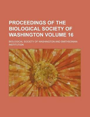 Book cover for Proceedings of the Biological Society of Washington (Volume 2)