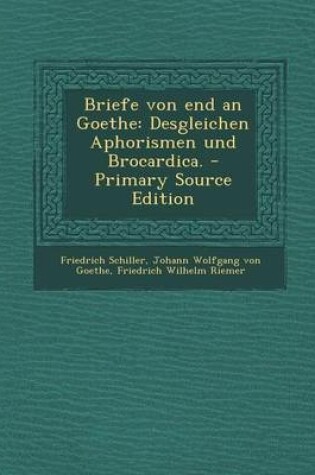 Cover of Briefe Von End an Goethe