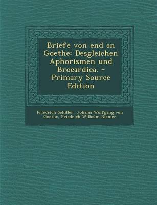 Book cover for Briefe Von End an Goethe