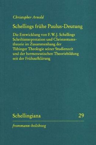 Cover of Schellings Fruhe Paulus-Deutung