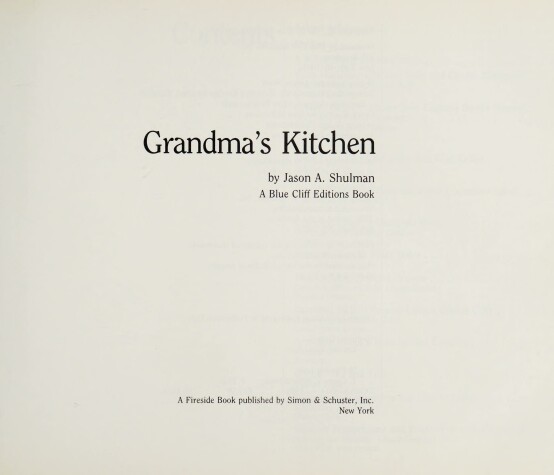 Book cover for Grandma's Kitchen