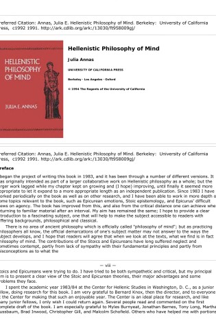 Cover of Hellenistic Philosophy of Mind