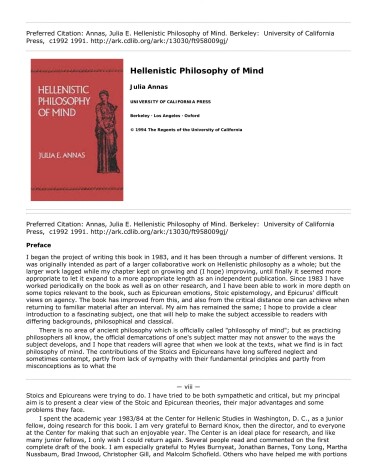 Book cover for Hellenistic Philosophy of Mind