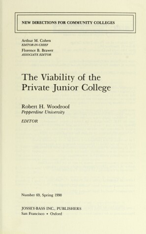 Book cover for The Viability Private Junior College 69