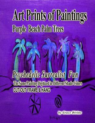 Book cover for Art Prints of Paintings Purple Beach Palm Trees