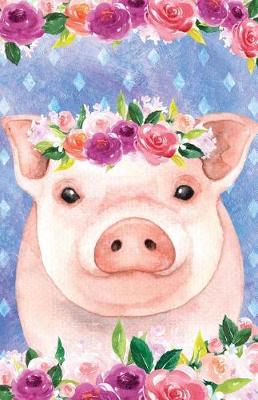 Book cover for Bullet Journal for Animal Lovers Pink Pig in Flowers