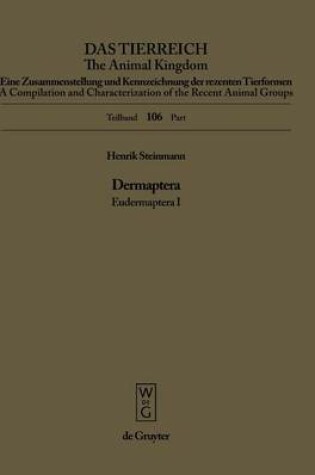 Cover of Dermaptera. Eudermaptera I