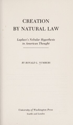 Book cover for Creation by Natural Law