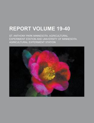 Book cover for Report Volume 19-40