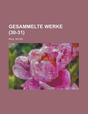 Book cover for Gesammelte Werke (30-31)