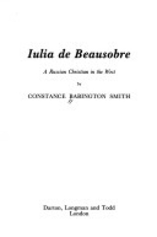 Cover of Iulia de Beausobre
