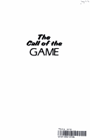 Book cover for Call of the Game - W/B 22