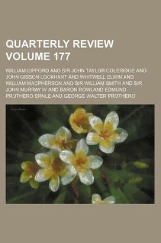 Cover of Quarterly Review Volume 177