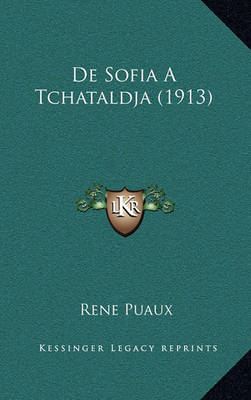 Book cover for de Sofia a Tchataldja (1913)