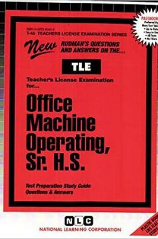 Cover of Office Machine Operating, Sr. H.S.