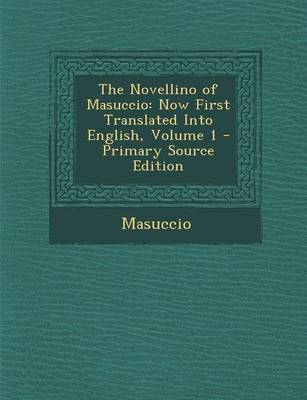 Book cover for The Novellino of Masuccio