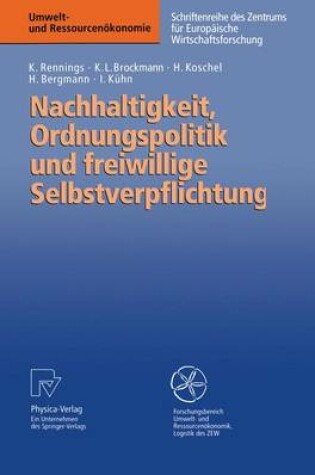 Cover of Nachhaltigkeit, Ordnungspolitik und freiwillige Selbstverpflichtung