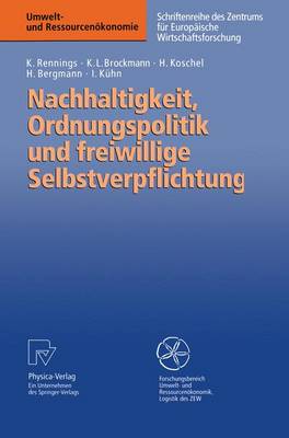 Book cover for Nachhaltigkeit, Ordnungspolitik und freiwillige Selbstverpflichtung