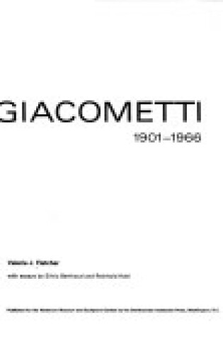 Cover of Alberto Giacometti, 1901-1966